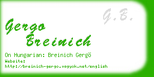 gergo breinich business card